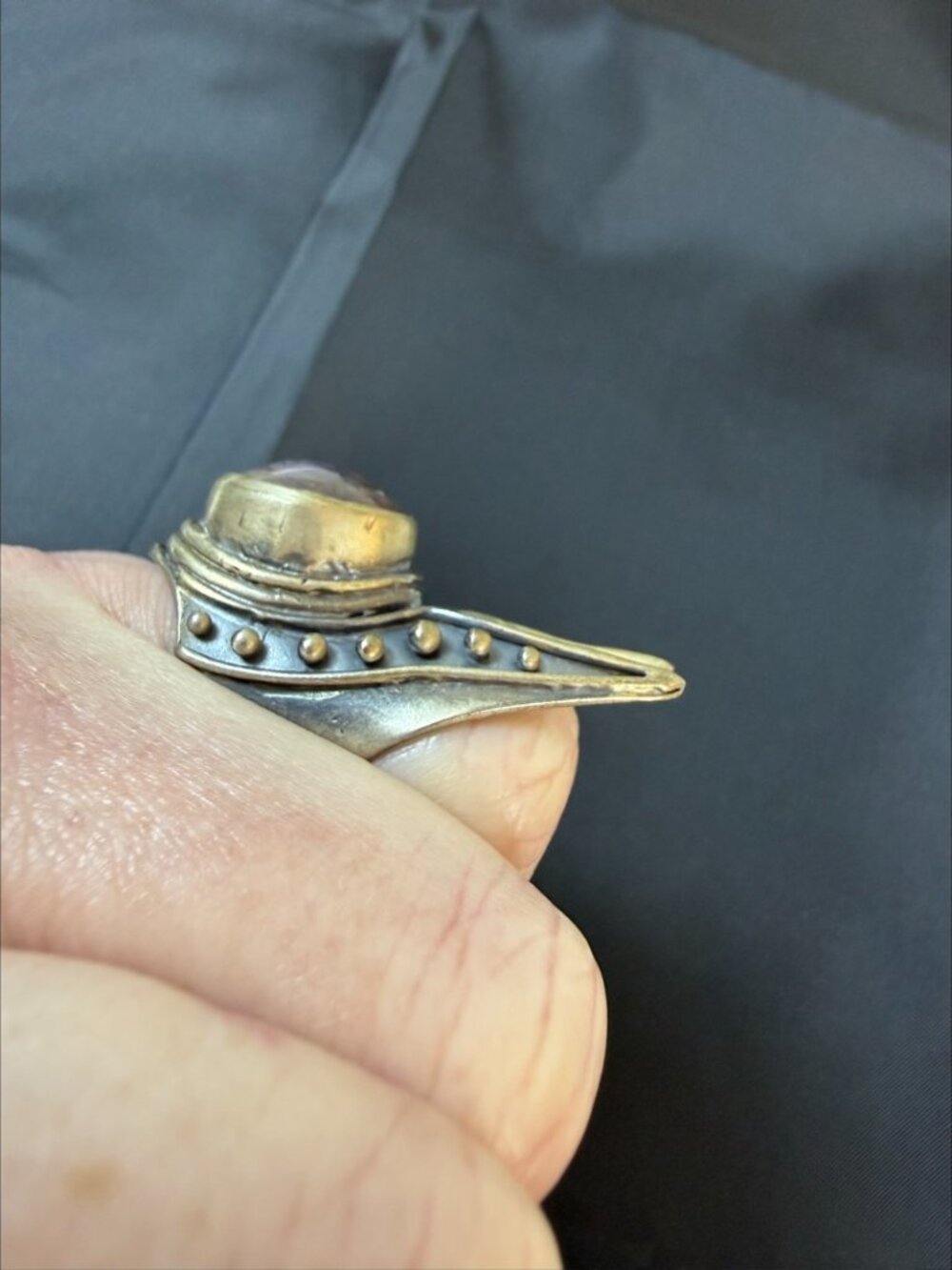 Acid Queen OOAK WarMaster Ring Ruby Sterling Silver Size 5.75 - Picture 13 of 15